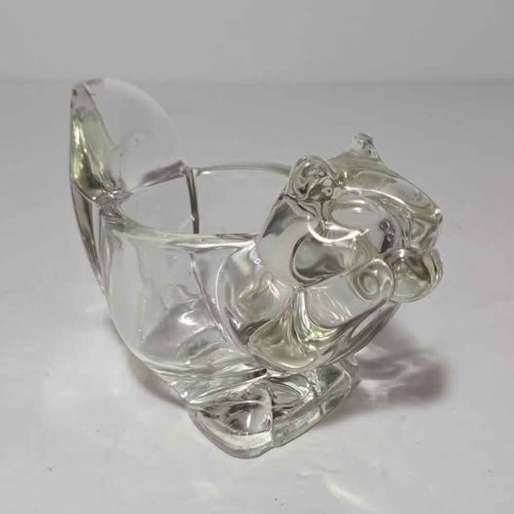 Avon Glass Squirrel Candle Holder